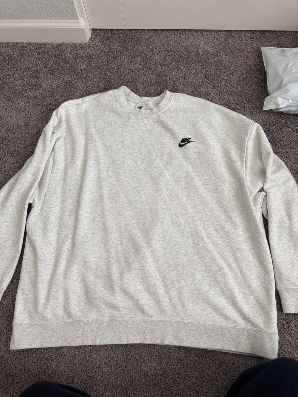 Nike women’s Light Gray Crewneck Sweatshirt